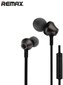 Kõrvaklapid mikrofoniga Remax RM-610D Flat Cable (iOS/Android), must hind ja info | Kõrvaklapid | kaup24.ee
