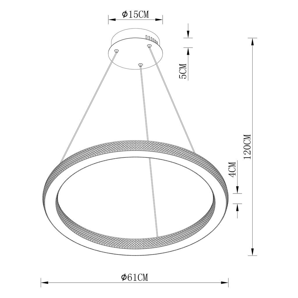 LED lamp G.LUX GM-300/LED 50W Ring gold + kaugjuhtimispult hind ja info | Rippvalgustid | kaup24.ee