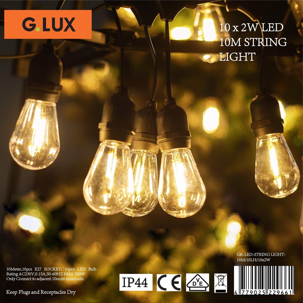 LED valguskett G.LUX GR-LED-STRING 20W цена и информация | Aia- ja õuevalgustid | kaup24.ee