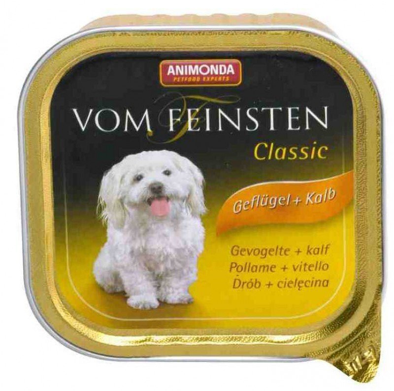 Koerakonserv VOM FEINSTEN CLASSIC linnu- ja vasikaliha150G hind ja info | Konservid koertele | kaup24.ee