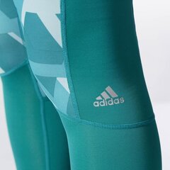 Retuusid naistele Adidas Techfit Long Tight Print, roheline hind ja info | Naiste spordiriided | kaup24.ee