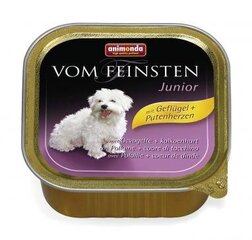 VOM FEINSTEN PUPPY linnuliha ja kalkuni südametega konserv, 150G цена и информация | Консервы для собак | kaup24.ee