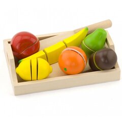 Puidust kandik puidust puuviljadega hind ja info | Tüdrukute mänguasjad | kaup24.ee
