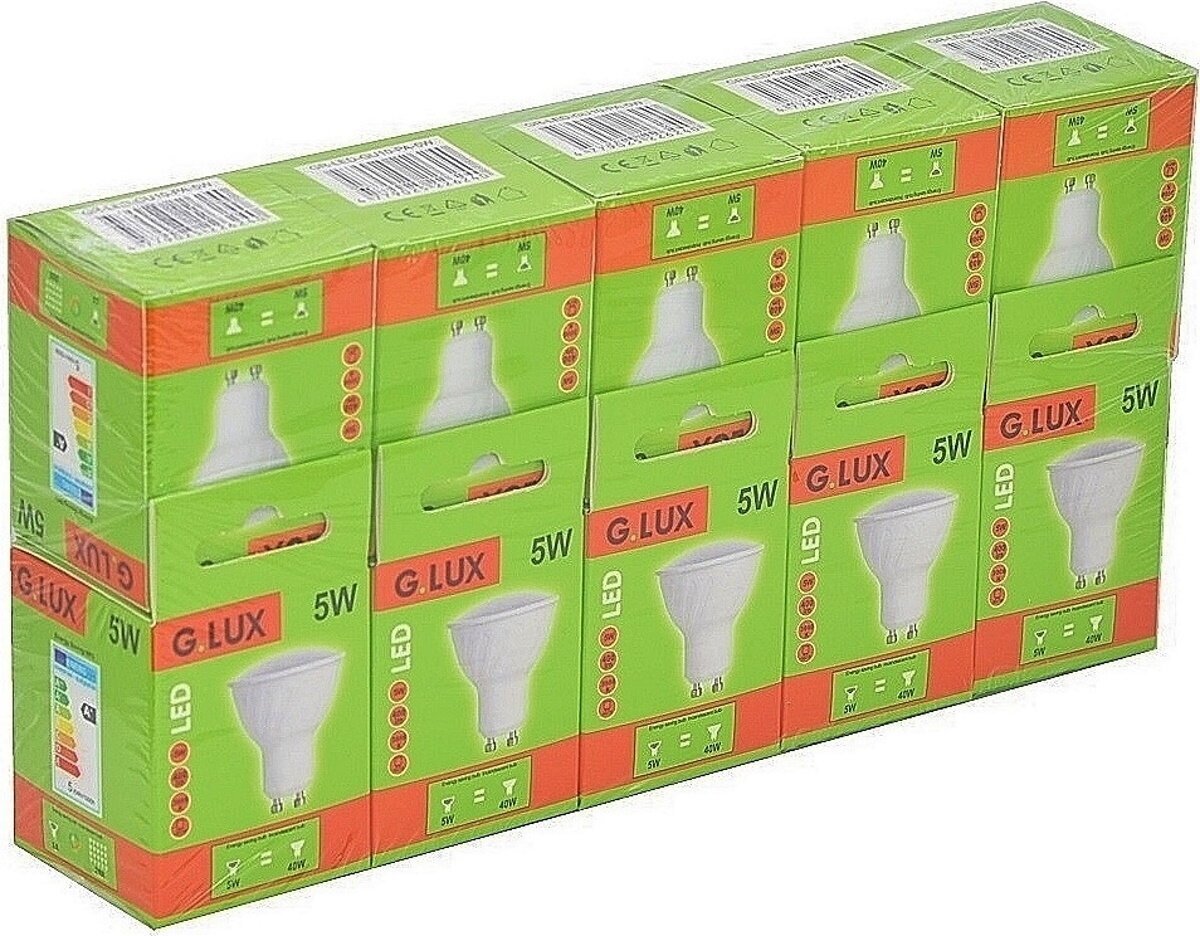 LED pirnid G.LUX GR-LED-GU10-PA-5W 3000K, 10tk цена и информация | Lambipirnid, lambid | kaup24.ee