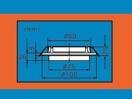 Sisseehitatav valgusti DGX/E + DFF/FR 13W hind ja info | Süvistatavad ja LED valgustid | kaup24.ee