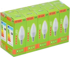 Светодиодные лампы G.LUX GR-LED-C37-6W 4000K, 10шт. Упаковка цена и информация | Лампочки | kaup24.ee