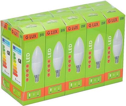 LED pirnid G.LUX GR-LED-C37-8W 4000K, 10 tk. pakett hind ja info | Lambipirnid, lambid | kaup24.ee