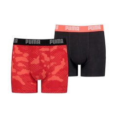 Poiste bokserid, Camo Aop Boxer 200 2-Pack, punane/must hind ja info | Puma Poiste riided | kaup24.ee