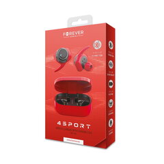 Täielikult juhtmevabad kõrvaklapid Forever 4Sport TWE-300, punane hind ja info | Käed-vabad seadmed | kaup24.ee
