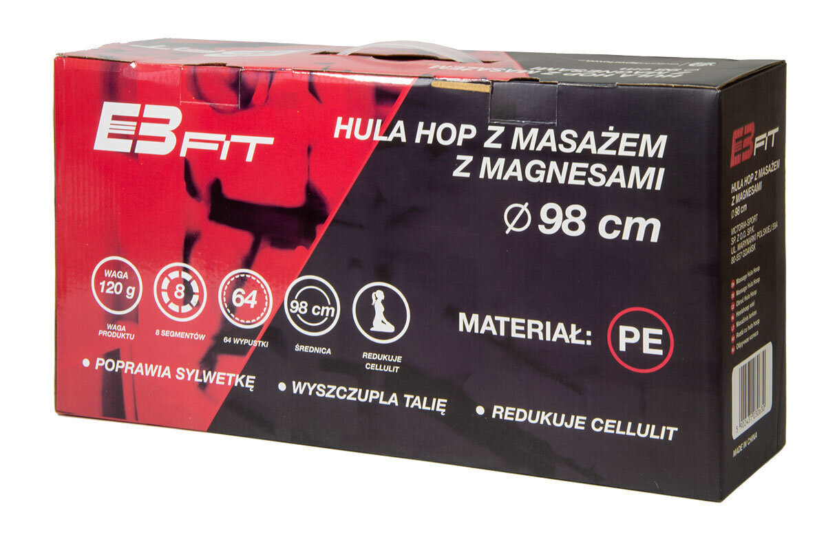 Masseeriv hularõngas EB Fit Hula Hop 1,2 kg hind ja info | Hularõngad | kaup24.ee