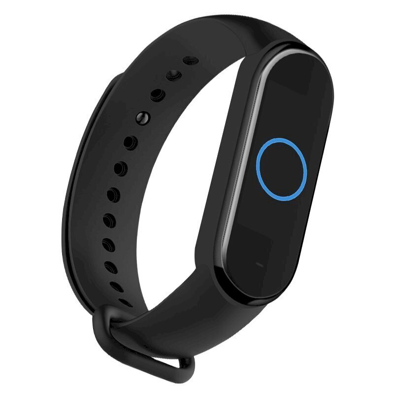 Kellarihm Fusion wave band Xiaomi Mi Band 3 / 4, must hind ja info | Nutikellade ja nutivõrude tarvikud | kaup24.ee