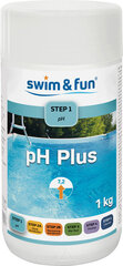 Graanulid basseini vee pH suurendamiseks Swim & Fun PH Plus, 1 kg hind ja info | Basseini puhastusvahendid | kaup24.ee