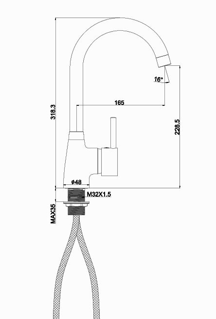 Veekraan Lieja KADA 303A цена и информация | Köögisegistid | kaup24.ee