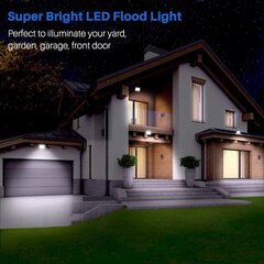 LED tänavavalgusti liikumisanduriga GR-LED-FL-20W-SENSOR must цена и информация | Уличное освещение | kaup24.ee