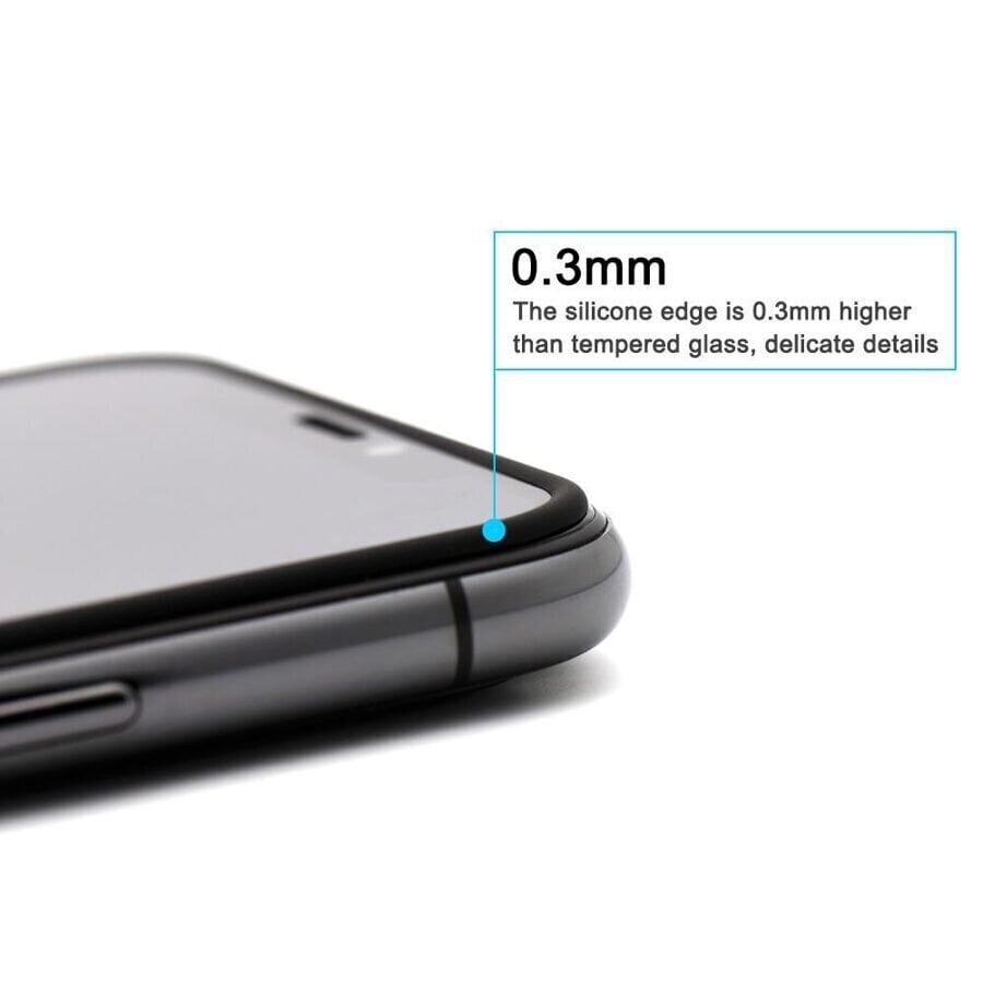 Ekraani kaitseklaas telefonile iPhone 11/ XR, Tempered glass Full Glue, Full Cover, roosa hind ja info | Ekraani kaitsekiled | kaup24.ee