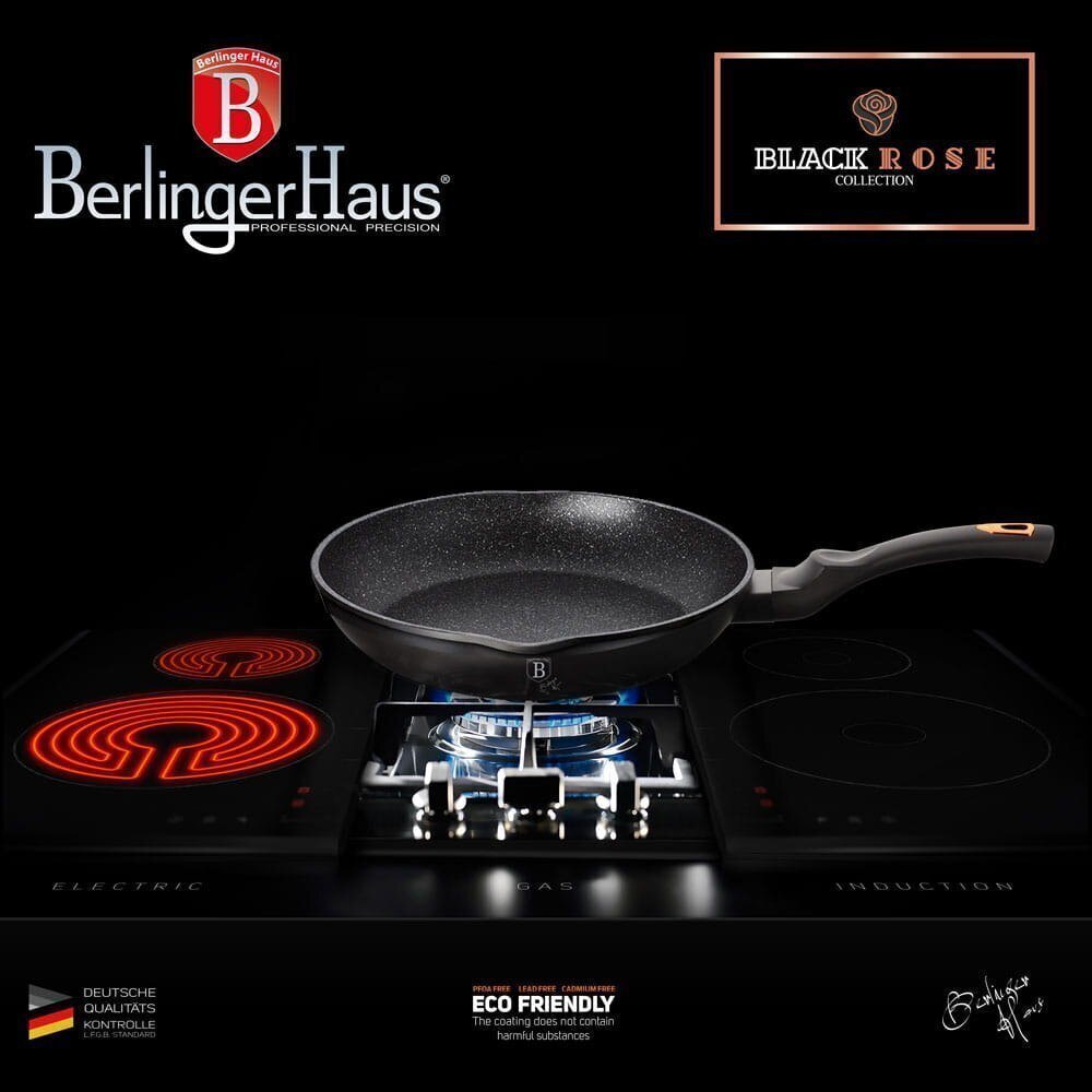 Berlinger Haus sügav praepann Black Rose Collection, 24 cm hind ja info | Pannid | kaup24.ee