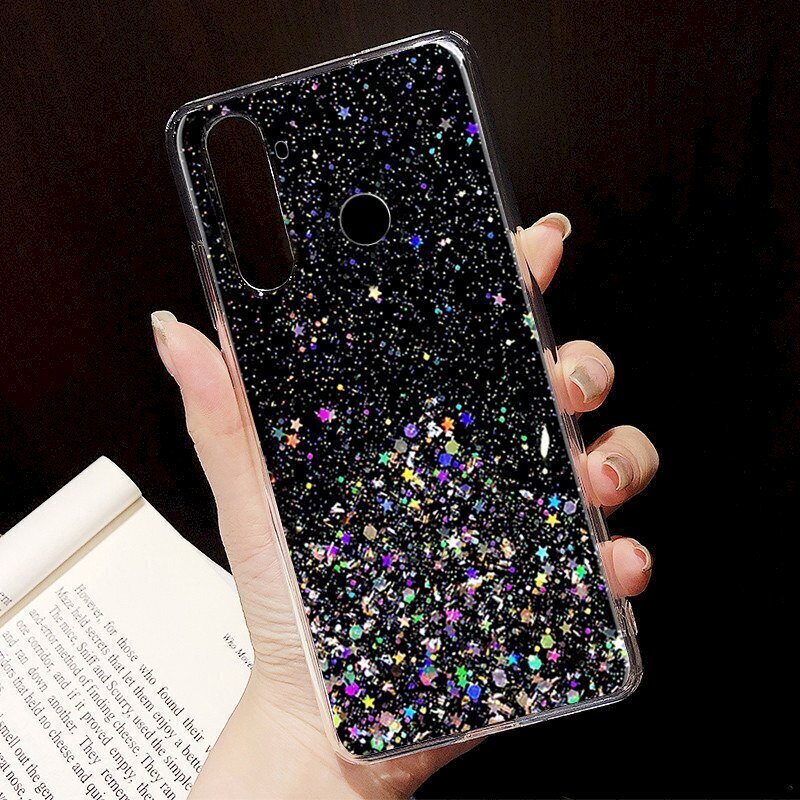 Fusion glue glitter silikoonist ümbris Samsung A426 Galaxy A42 5G, must hind ja info | Telefoni kaaned, ümbrised | kaup24.ee