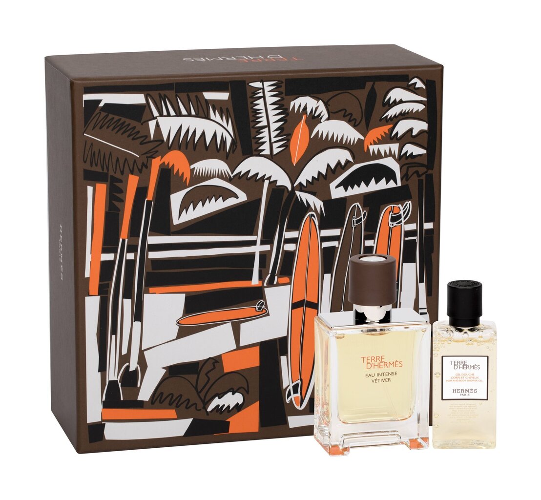 Komplekt Hermes Terre D'Hermès Eau Intense Vetiver: EDP meestele 50 ml + dušigeel 40 ml hind ja info | Meeste parfüümid | kaup24.ee