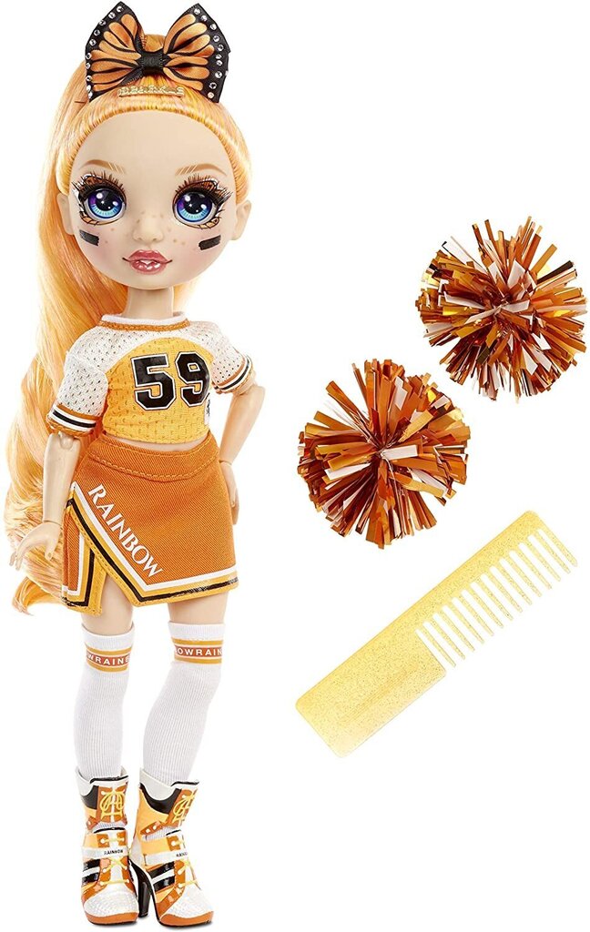 Rainbow High Cheer Doll- Poppy Rowan (Orange) цена и информация | Tüdrukute mänguasjad | kaup24.ee