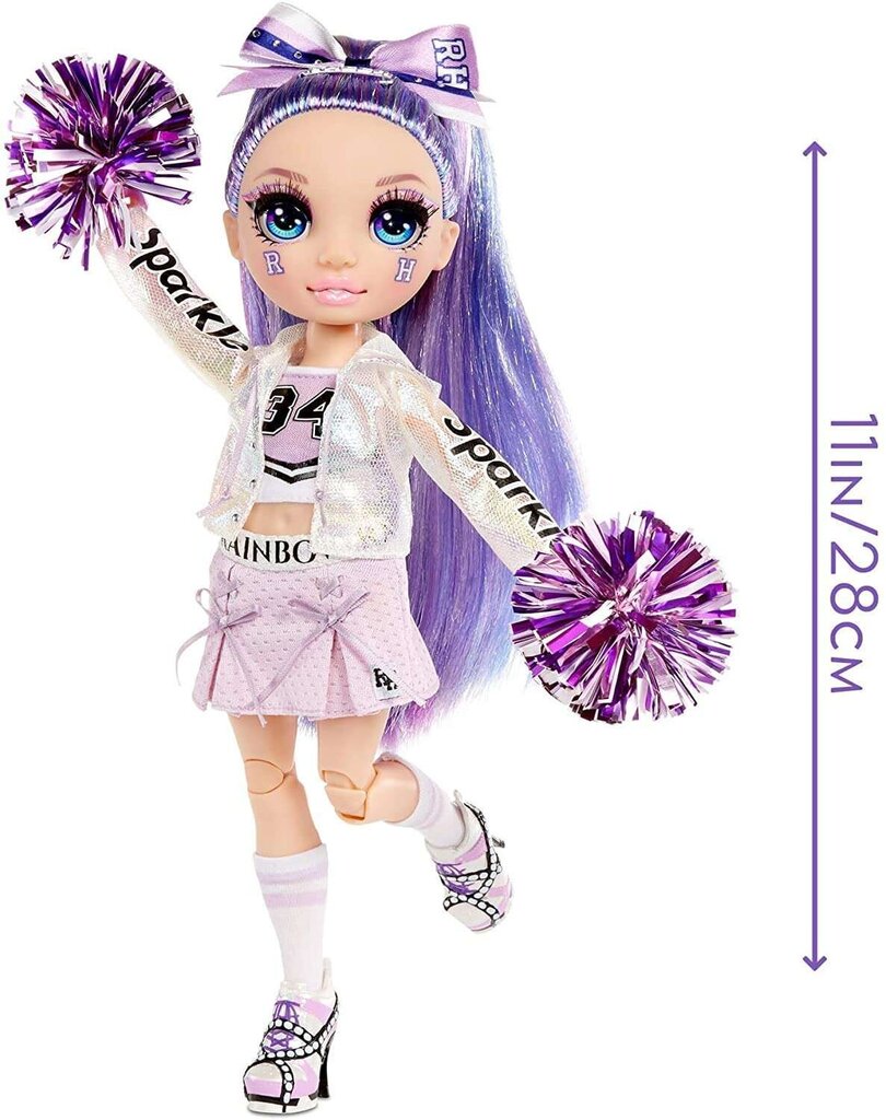 Rainbow High Cheer Doll - Violet Willow (Purple) цена и информация | Tüdrukute mänguasjad | kaup24.ee