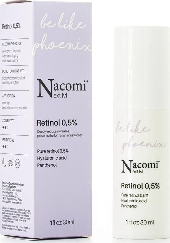 Näoseerum Nacomi Next Level Retinol 0,5% 30 ml цена и информация | Näoõlid, seerumid | kaup24.ee