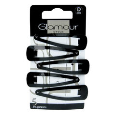 Juukseklambrid Glamour, must 5 tk hind ja info | Juuste aksessuaarid | kaup24.ee