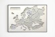 Fotokollaaž raamiga - 60 fotot - Euroopa kaart 70x50cm - Originaalne kingitus reisijatele цена и информация | Maailmakaardid | kaup24.ee