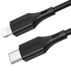 USB кабель Borofone BX49 PD Type-C на Lightning 1.0 м, черный цена и информация | Borofone 43757-uniw | kaup24.ee