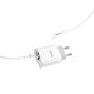 Laadija Hoco C80A USB Quick Charge 3.0 + PD20W (3.1A) + Type-C-Lightning, valge hind ja info | Mobiiltelefonide laadijad | kaup24.ee