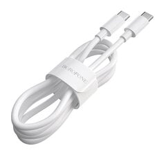 USB кабель Borofone BX44 c Type-C на Type-C 100W 1.0 м, белый цена и информация | Borofone 43757-uniw | kaup24.ee