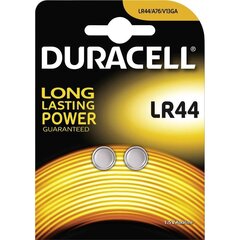 Patareid Duracell LR44, 2 tk цена и информация | Батарейки | kaup24.ee