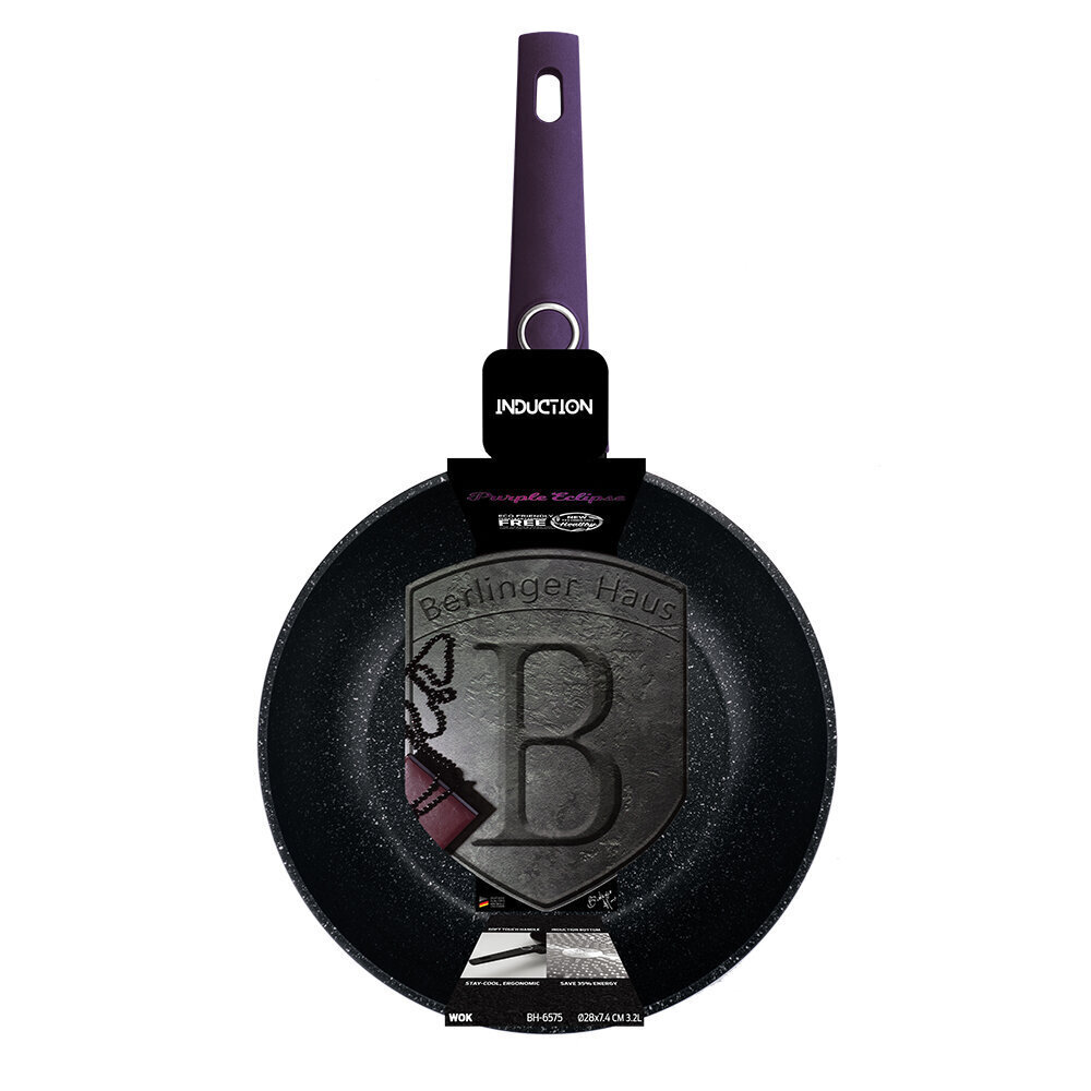 BerlingerHaus Wok pann Purple Eclipse Collection, 28 cm цена и информация | Pannid | kaup24.ee