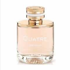 <p>Позвольте <strong>100% оригинальным Женская парфюмерия Quatre Boucheron (30 ml) EDP</strong> удивить вас и создайте женственный образ, используя эти эксклюзивные <strong>женские духи </strong>с уникальным, индивидуальным ароматом. Откройте для себя <strong>100% оригинальные продукты Boucheron</strong>!</p><br /><ul><li>Мощность: 30 ml</li><li>Тип: <ul><li>EDP (Eau de Parfum)</li><li>edp</li></ul></li><li>Название аромата: Quatre</li></ul> цена и информация | Женские духи | kaup24.ee