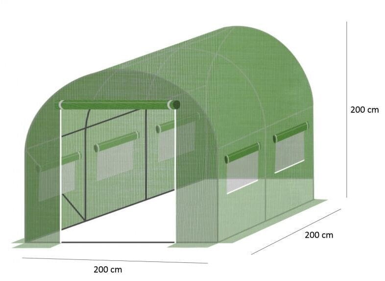 Kasvuhoone 2x2 m hind ja info | Kasvuhooned | kaup24.ee