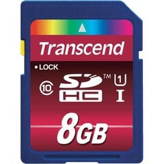 Transcend TS8GSDHC10U1 hind ja info | Fotoaparaatide mälukaardid | kaup24.ee