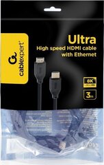 Gembird CC-HDMI8K-3M, HDMI, 3 м цена и информация | Кабели и провода | kaup24.ee