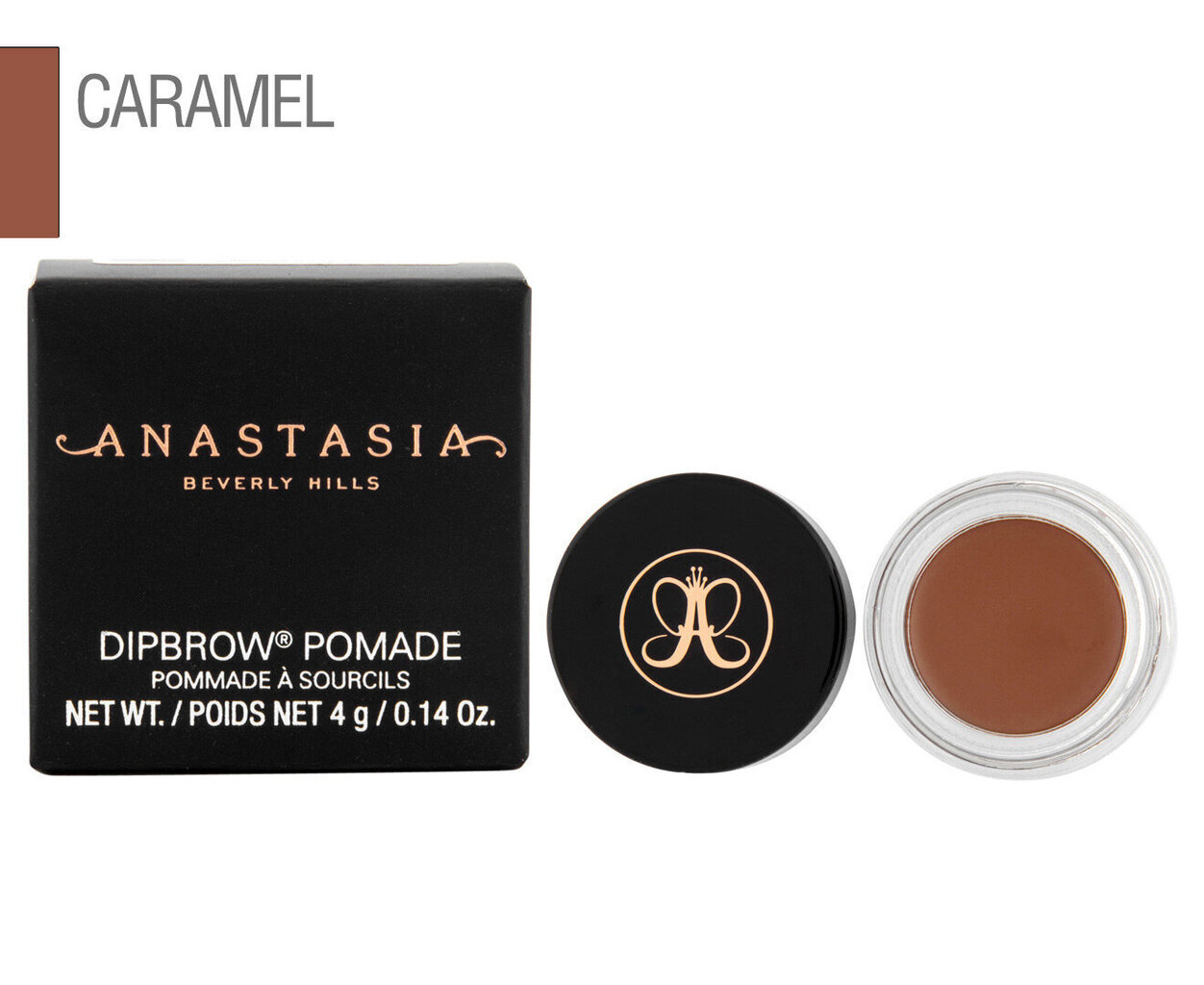 Kulmupumat Anastasia Beverly Hills Dipbrow Pomade, 4 g, Caramel hind ja info | Kulmuvärvid, -pliiatsid | kaup24.ee