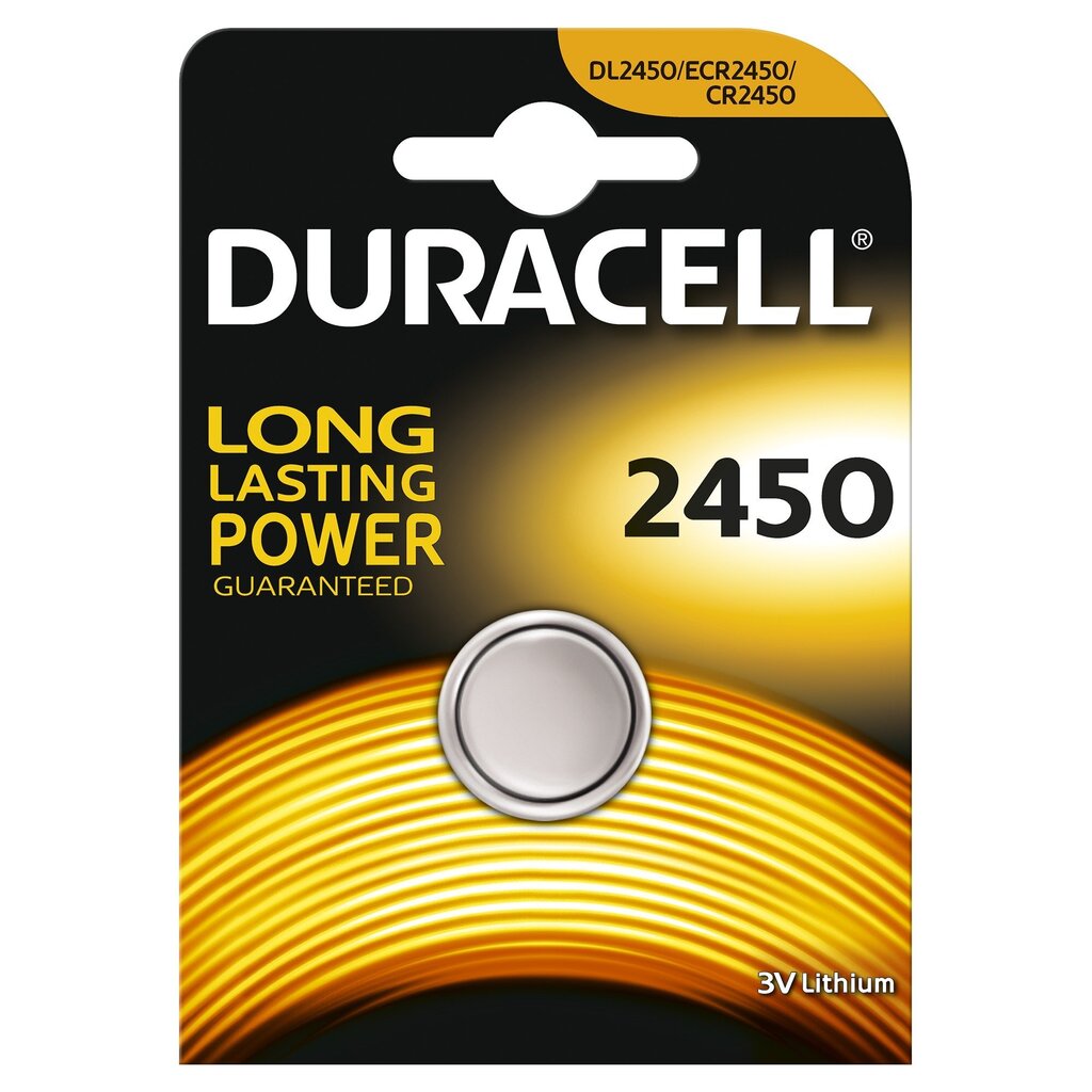 Tahvelarvuti aku Duracell CR2450 liitium 3V цена и информация | Patareid | kaup24.ee