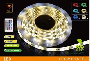 LED-riba RGBW 5m puldiga цена и информация | Светодиодные ленты | kaup24.ee