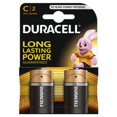 Patareid Duracell C LR14 2 tk цена и информация | Батарейки | kaup24.ee