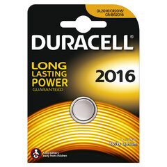 Батареи Duracell 2016, 1 шт. цена и информация | Батерейки | kaup24.ee