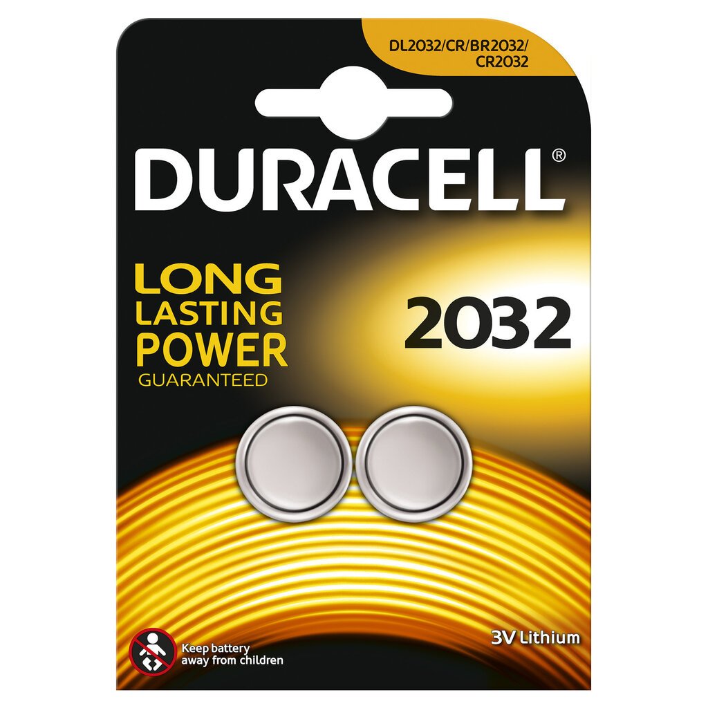 Patareid Duracell DL2032, 2 tk hind ja info | Patareid | kaup24.ee