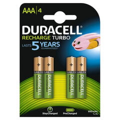 Аккумулятор Duracell AAA (850 mAh) LR03 4 шт. цена и информация | Батарейки | kaup24.ee