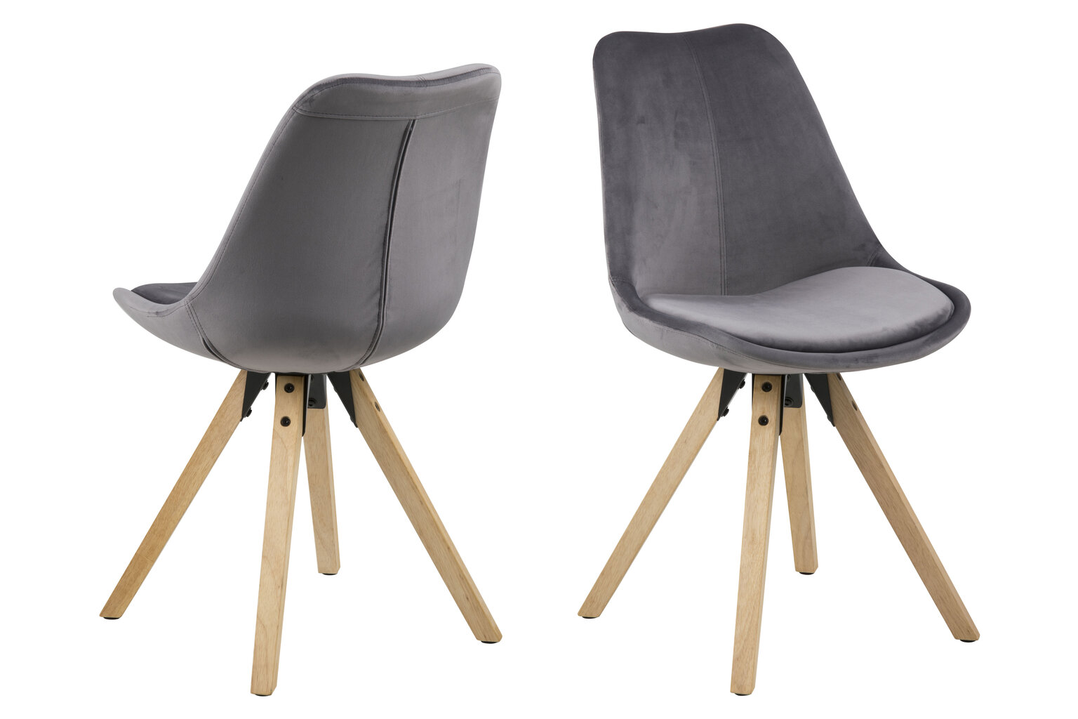 2 tooli komplekt Selsey Djum, hall hind ja info | Söögilaua toolid, köögitoolid | kaup24.ee