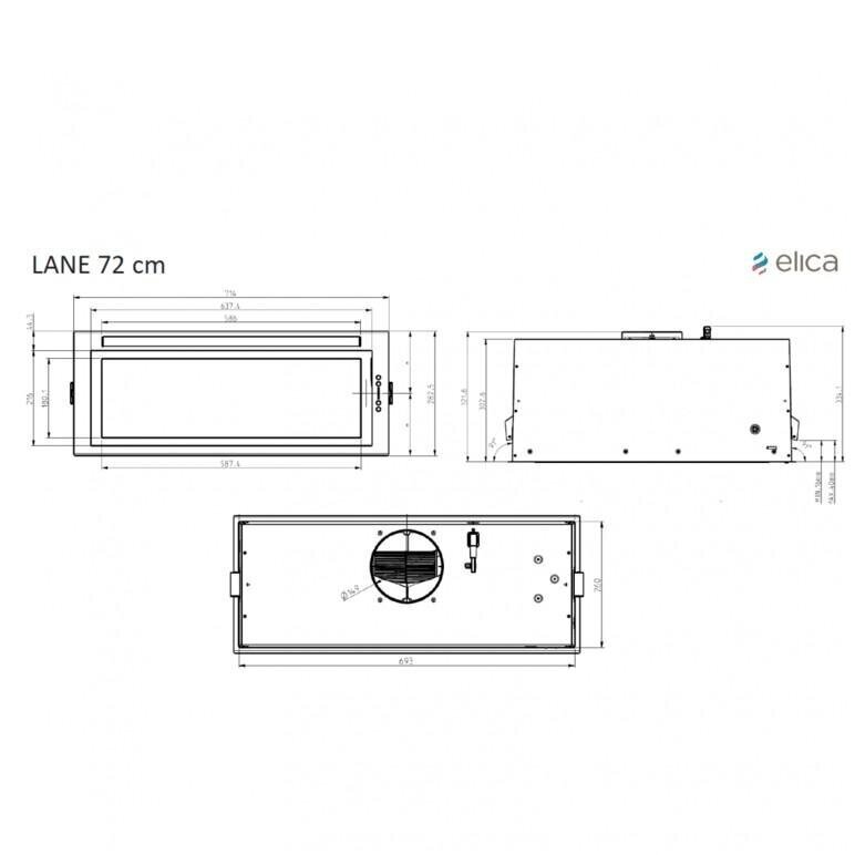 Elica LANE IX/A/72 hind ja info | Õhupuhastid | kaup24.ee