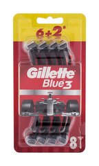 Ühekordsed raseerijad meestele Gillette Blue3 Nitro 8 tk цена и информация | Косметика и средства для бритья | kaup24.ee