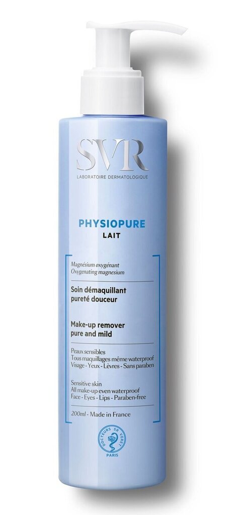 Puhastav näolosjoon SVR Physiopure Lait 200 ml цена и информация | Näopuhastusvahendid | kaup24.ee