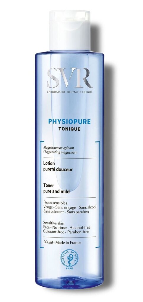 Toonik tundlikule näonahale SVR Physiopure 200 ml цена и информация | Näopuhastusvahendid | kaup24.ee