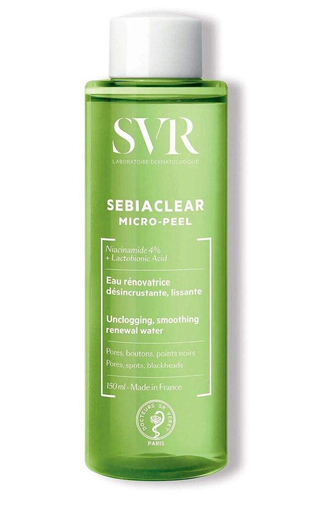 Kontsentreeritud näopuhastusvahend SVR Sebiaclear Micro-Peel 150 ml цена и информация | Näopuhastusvahendid | kaup24.ee