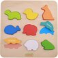Värviline loomade sorteerija puidust Masterkidz цена и информация | Imikute mänguasjad | kaup24.ee
